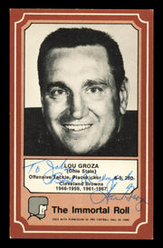 Lou Groza Autographed 1975 Fleer Card #81 Cleveland Browns To John SKU #240911