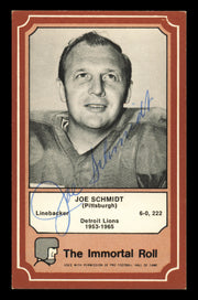 Joe Schmidt Autographed 1975 Fleer Card #79 Detroit Lions SKU #240913