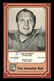 Joe Schmidt Autographed 1975 Fleer Card #79 Detroit Lions SKU #240915