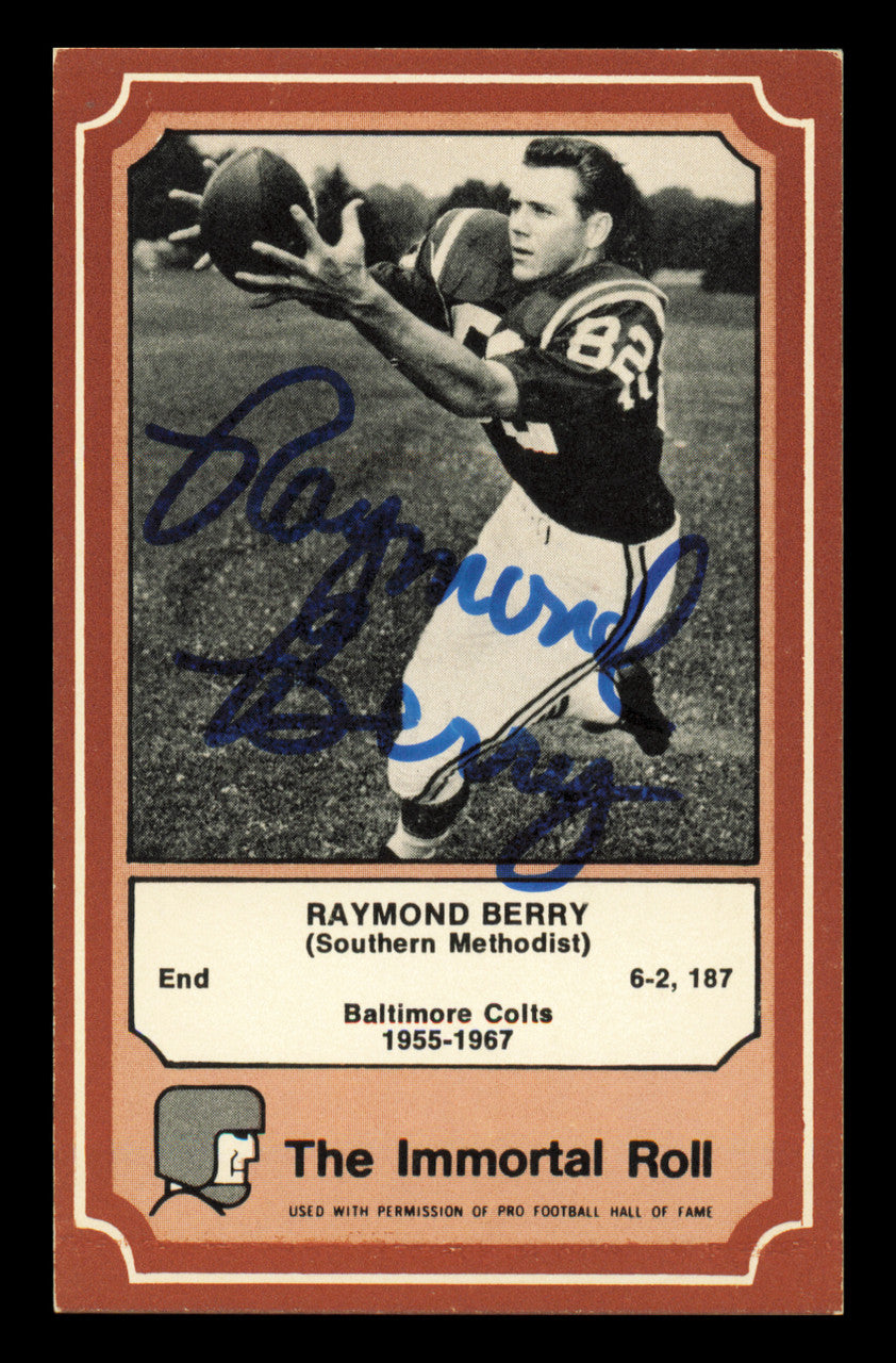 Raymond Berry Autographed 1975 Fleer Card #66 Baltimore Colts SKU #240916