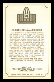 Clarence Ace Parker Autographed 1975 Fleer Card #68 Brooklyn Dodgers SKU #240919