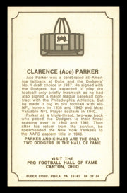 Clarence Ace Parker Autographed 1975 Fleer Card #68 Brooklyn Dodgers SKU #240920