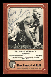 Alex Wojciechowicz Autographed 1975 Fleer Card #57 Philadelphia Eagles SKU #240925