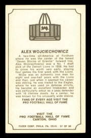 Alex Wojciechowicz Autographed 1975 Fleer Card #57 Philadelphia Eagles SKU #240925
