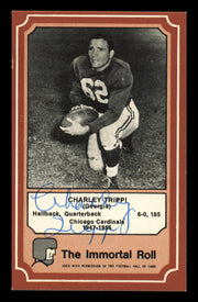 Charley Trippi Autographed 1975 Fleer Card #43 Chicago Cardinals SKU #240929