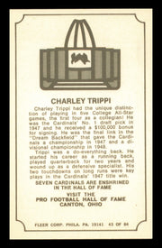 Charley Trippi Autographed 1975 Fleer Card #43 Chicago Cardinals SKU #240929