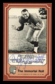 Andy Robustelli Autographed 1975 Fleer Card #40 New York Giants SKU #240941
