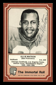 Ollie Matson Autographed 1975 Fleer Card #35 San Francisco 49ers SKU #240949