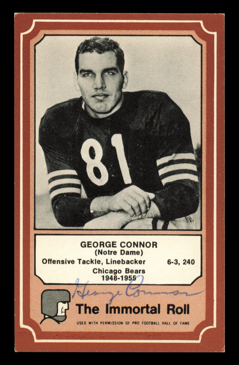 George Connor Autographed 1975 Fleer Card #59 Chicago Bears SKU #240961