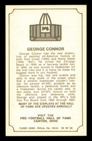 George Connor Autographed 1975 Fleer Card #59 Chicago Bears SKU #240961
