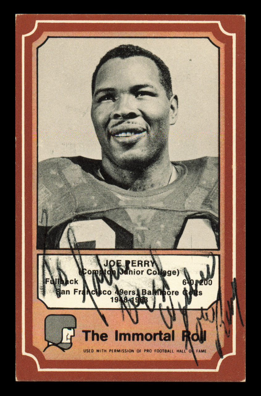 Joe Perry Autographed 1975 Fleer Card #39 San Francisco 49ers "To John" SKU #240965