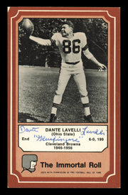 Dante "Gluefingers" Lavelli Autographed 1975 Fleer Card #58 Cleveland Browns SKU #240968
