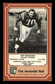 Art Donovan Autographed 1975 Fleer Card #25 Baltimore Colts SKU #240974