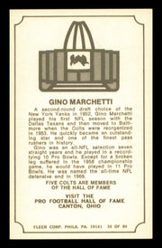 Gino Marchetti Autographed 1975 Fleer Card #34 Baltimore Colts SKU #240975