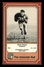 Pete Pihos Autographed 1975 Fleer Card #41 Philadelphia Eagles SKU #240976