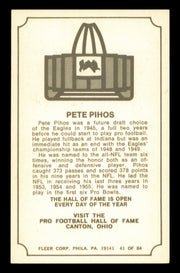 Pete Pihos Autographed 1975 Fleer Card #41 Philadelphia Eagles SKU #240976