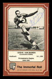 Steve Van Buren Autographed 1975 Fleer Card #47 Philadelphia Eagles "To John" SKU #240977