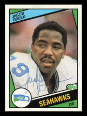 Jacob Green Autographed 1984 Topps Card #193 Seattle Seahawks SKU #240986