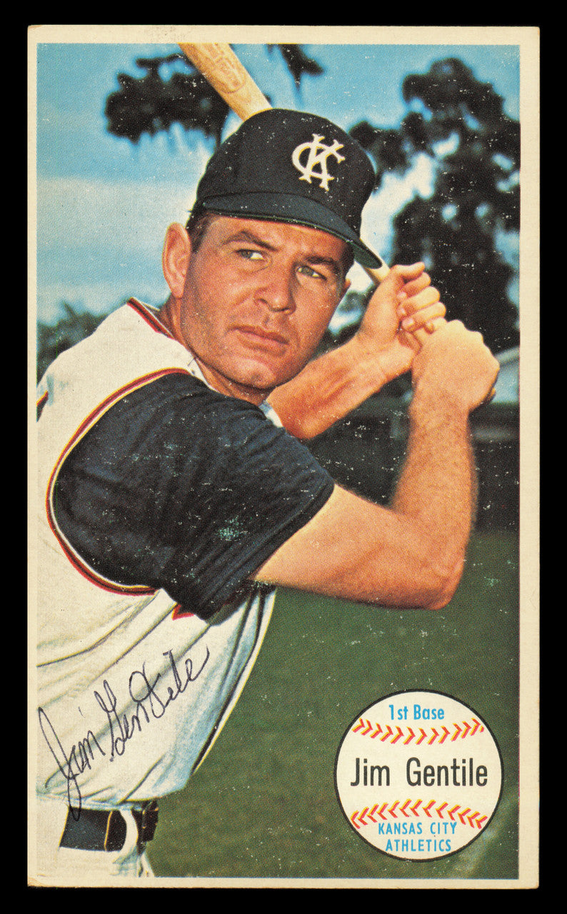 Jim Gentile Autographed 1964 Topps Giants Card #15 Kansas City A's SKU #240999