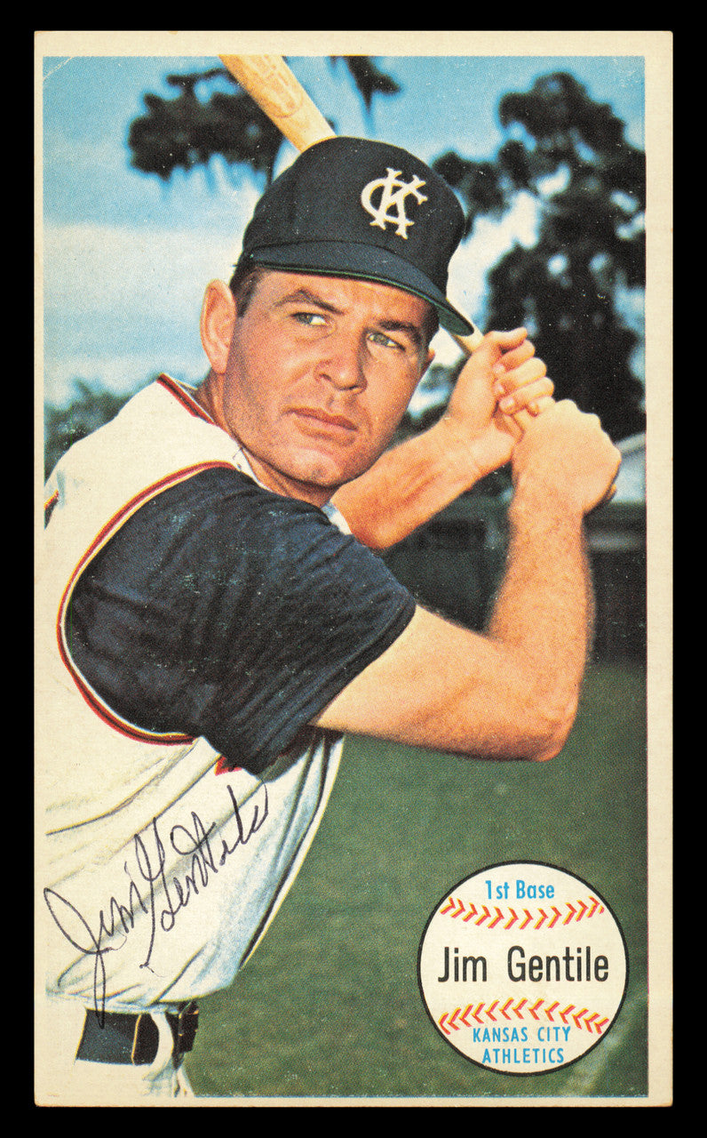 Jim Gentile Autographed 1964 Topps Giants Card #15 Kansas City A's SKU #241004