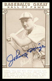 Johnny Mize Autographed 1977 Baseball's Great Exhibit Card St. Louis Cardinals SKU #241019
