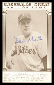 Robin Roberts Autographed 1977 Baseball's Great Exhibit Card Philadelphia Phillies SKU #241022