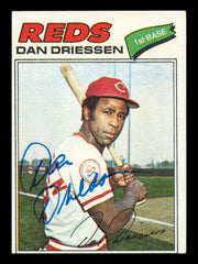 Dan Driessen Autographed 1977 Topps Card #23 Card Cincinnati Reds SKU #241044