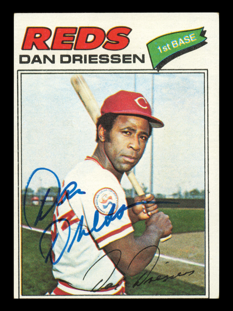 Dan Driessen Autographed 1977 Topps Card #23 Card Cincinnati Reds SKU #241044