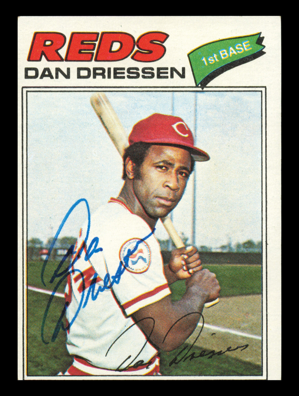 Dan Driessen Autographed 1977 Topps Card #23 Card Cincinnati Reds SKU #241045