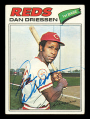 Dan Driessen Autographed 1977 Topps Card #23 Card Cincinnati Reds SKU #241047