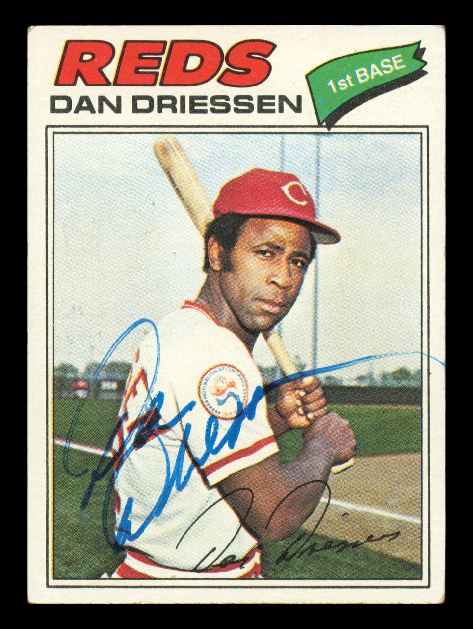 Dan Driessen Autographed 1977 Topps Card #23 Card Cincinnati Reds SKU #241047