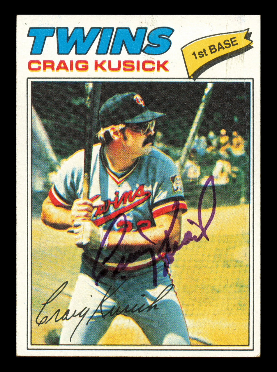 Craig Kusick Autographed 1977 Topps Card #38 Card Minnesota Twins SKU #241048