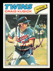 Craig Kusick Autographed 1977 Topps Card #38 Card Minnesota Twins SKU #241050