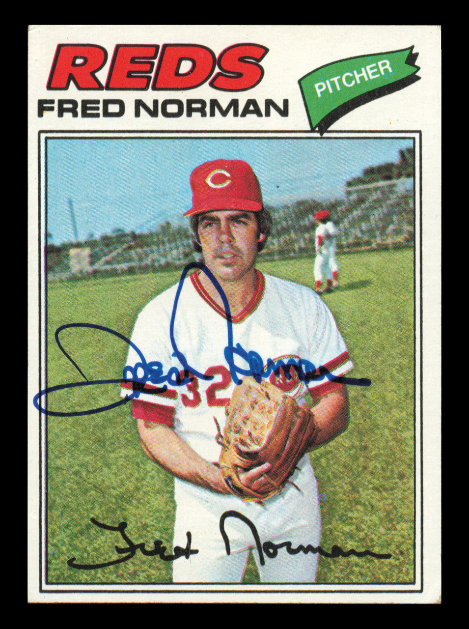 Fred Norman Autographed 1977 Topps Card #139 Card Cincinnati Reds SKU #241062