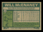 Will McEnaney Autographed 1977 Topps Card #160 Card Cincinnati Reds SKU #241066