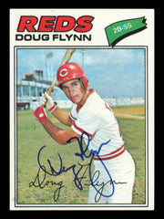 Doug Flynn Autographed 1977 Topps Card #186 Card Cincinnati Reds SKU #241074