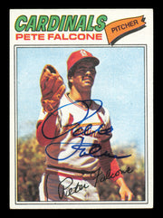 Pete Falcone Autographed 1977 Topps Card #205 Card St. Louis Cardinals SKU #241091