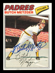 Bruce Metzger Autographed 1977 Topps Card #215 Card San Diego Padres SKU #241099