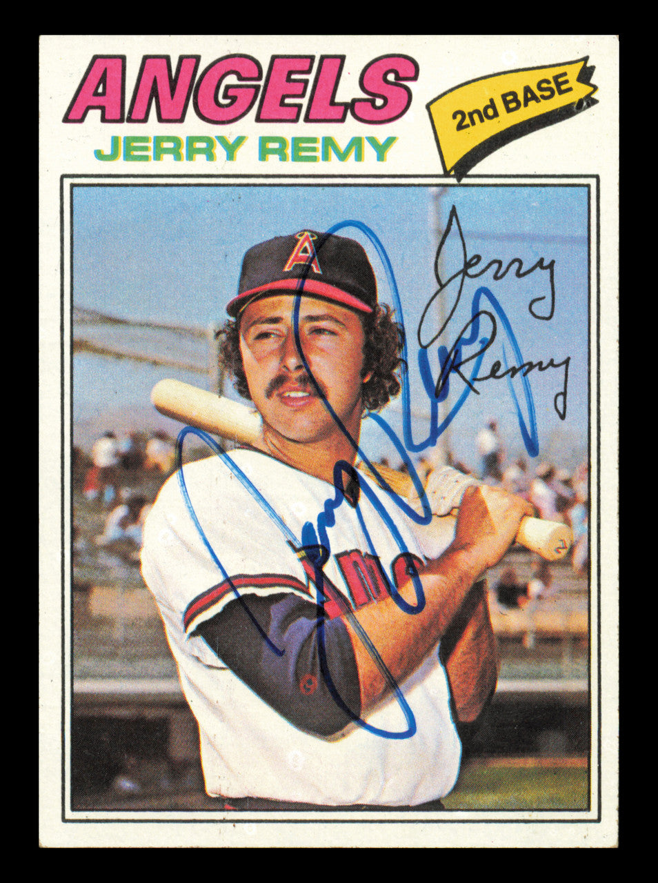 Jerry Remy Autographed 1977 Topps Card #342 Card California Angels SKU #241110