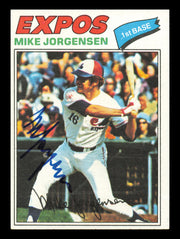 Mike Jorgensen Autographed 1977 Topps Card #368 Card Montreal Expos SKU #241115