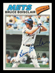 Bruce Boisclair Autographed 1977 Topps Rookie Card #399 New York Mets SKU #241122