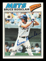Bruce Boisclair Autographed 1977 Topps Rookie Card #399 New York Mets SKU #241123