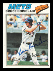 Bruce Boisclair Autographed 1977 Topps Rookie Card #399 New York Mets SKU #241124