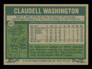 Claudell Washington Autographed 1977 Topps Card #405 Card Oakland A's SKU #241128