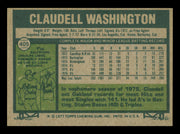 Claudell Washington Autographed 1977 Topps Card #405 Card Oakland A's SKU #241131