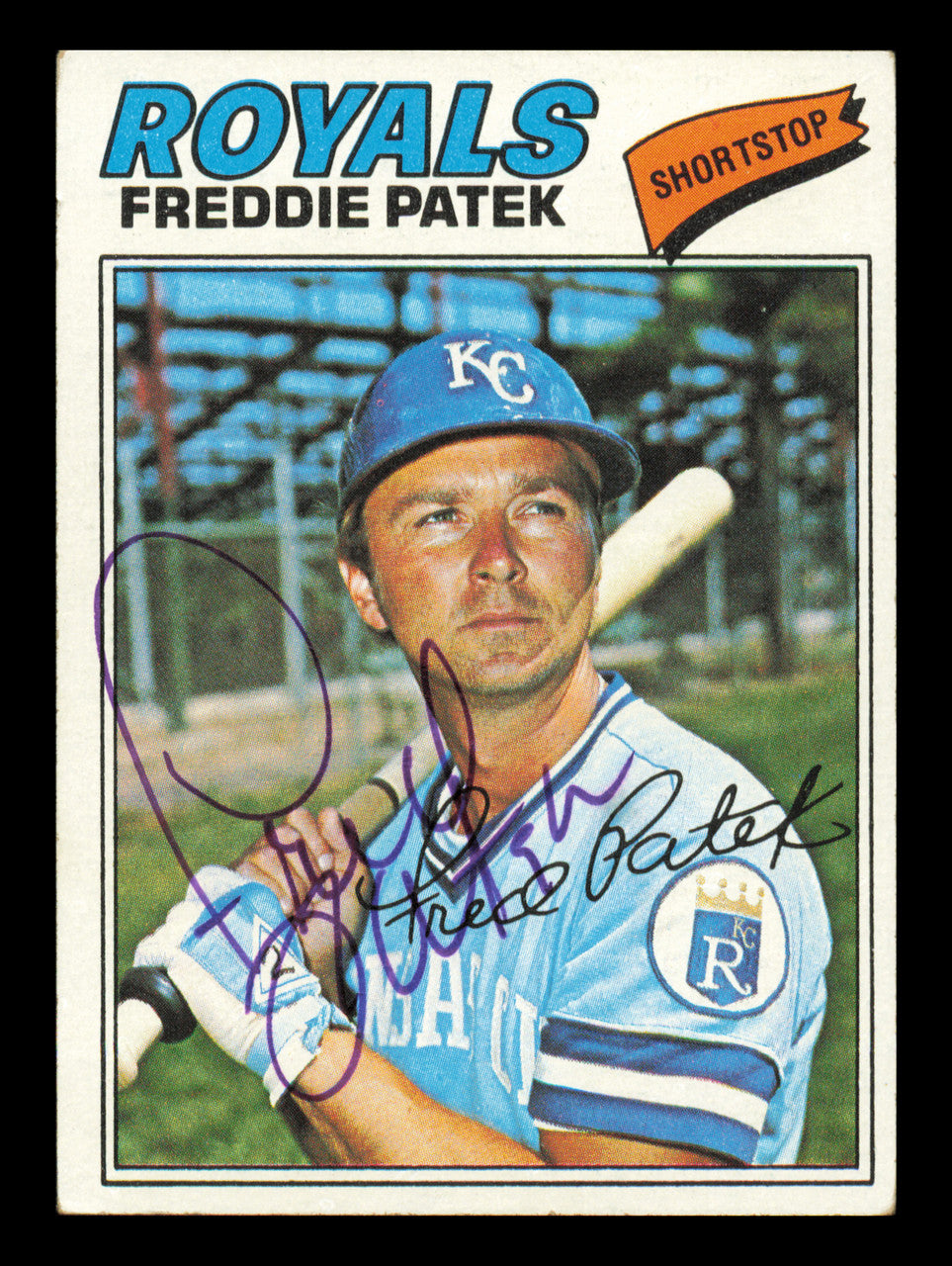 Fred "Freddie" Patek Autographed 1977 Topps Card #422 Card Kansas City Royals SKU #241133