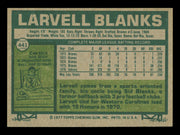 Larvell Blanks Autographed 1977 Topps Card #441 Card Cleveland Indians SKU #241134