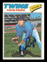 Mike Pazik Autographed 1977 Topps Card #643 Card Minnesota Twins SKU #241150
