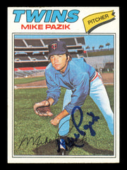 Mike Pazik Autographed 1977 Topps Card #643 Card Minnesota Twins SKU #241151