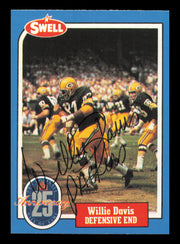 Willie Davis Autographed 1988 Swell Card #28 Card Green Bay Packers SKU #241153
